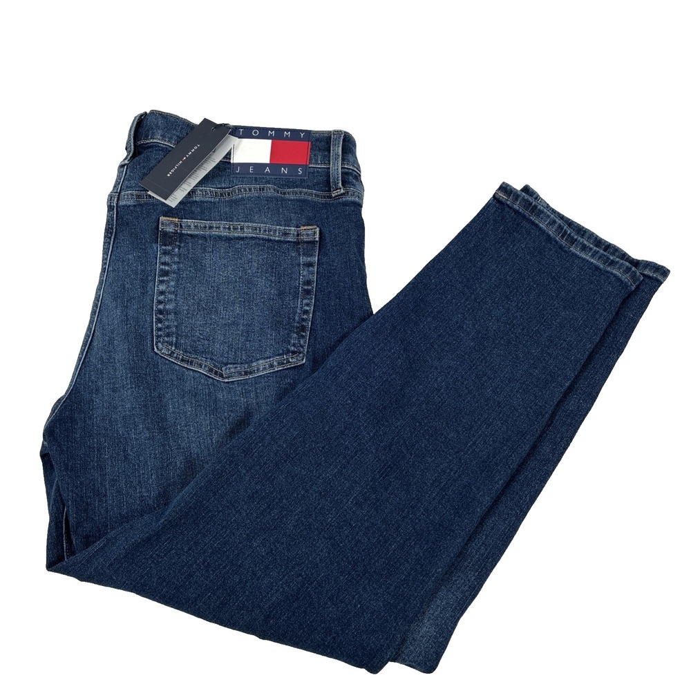New Mens Tommy Hilfiger Jeans Slim Fit Size 36x30 NWT Dark Wash $89